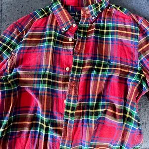 Ralph Lauren Polo button down plaid long sleeve shirt.